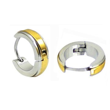 Boucles d&#39;oreilles en or jaune 14 carats en acier inoxydable HE-023